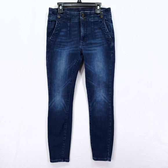 Pilcro Anthropologie High Rise Skinny Jeans Crop Size 27x27 Stretch - Picture 1 of 13
